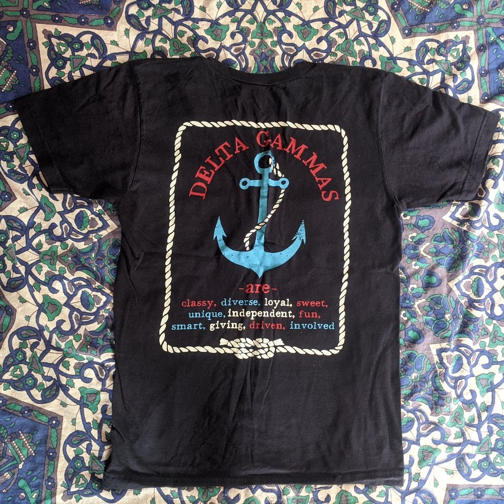 Small Navy Delta Gamma Shirt